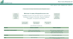 Desktop Screenshot of orthoscores.com