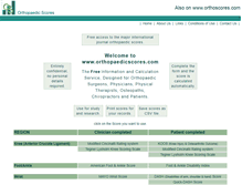 Tablet Screenshot of orthoscores.com